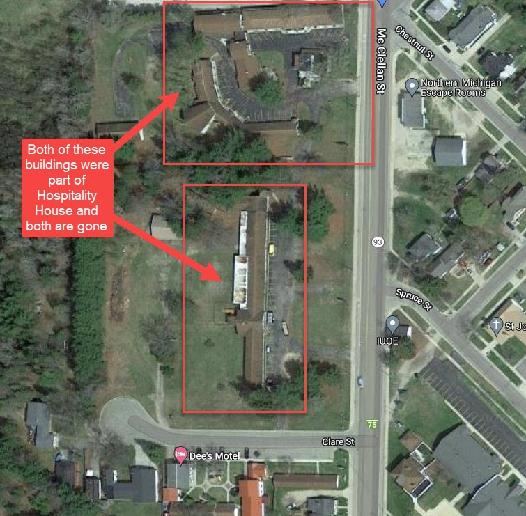Hospitality House Motel (Marshall Motel) - Aerial Of Entire Lot (newer photo)